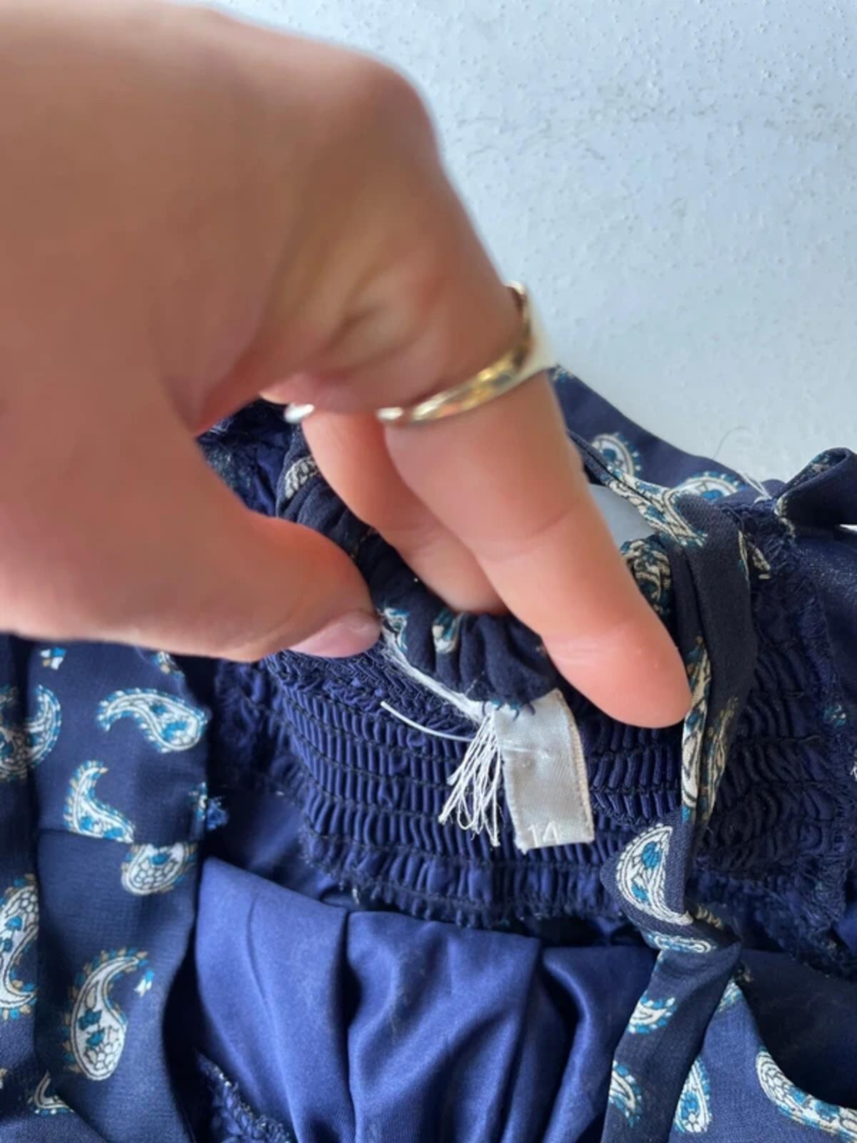 Y2K Peruna navy paisley print maxi dress