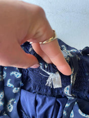 Y2K Peruna navy paisley print maxi dress