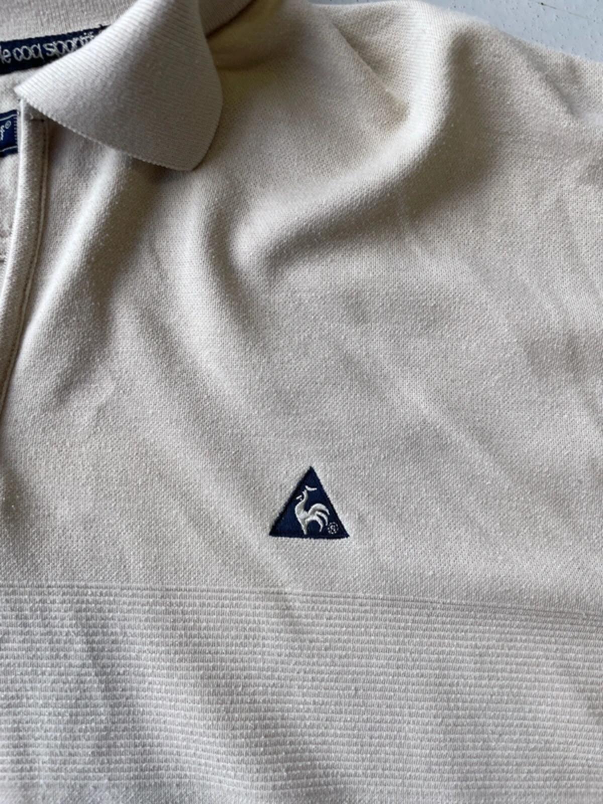 Vintage 90s beige le coq sportif polo shirt