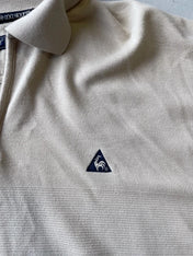 Vintage 90s beige le coq sportif polo shirt