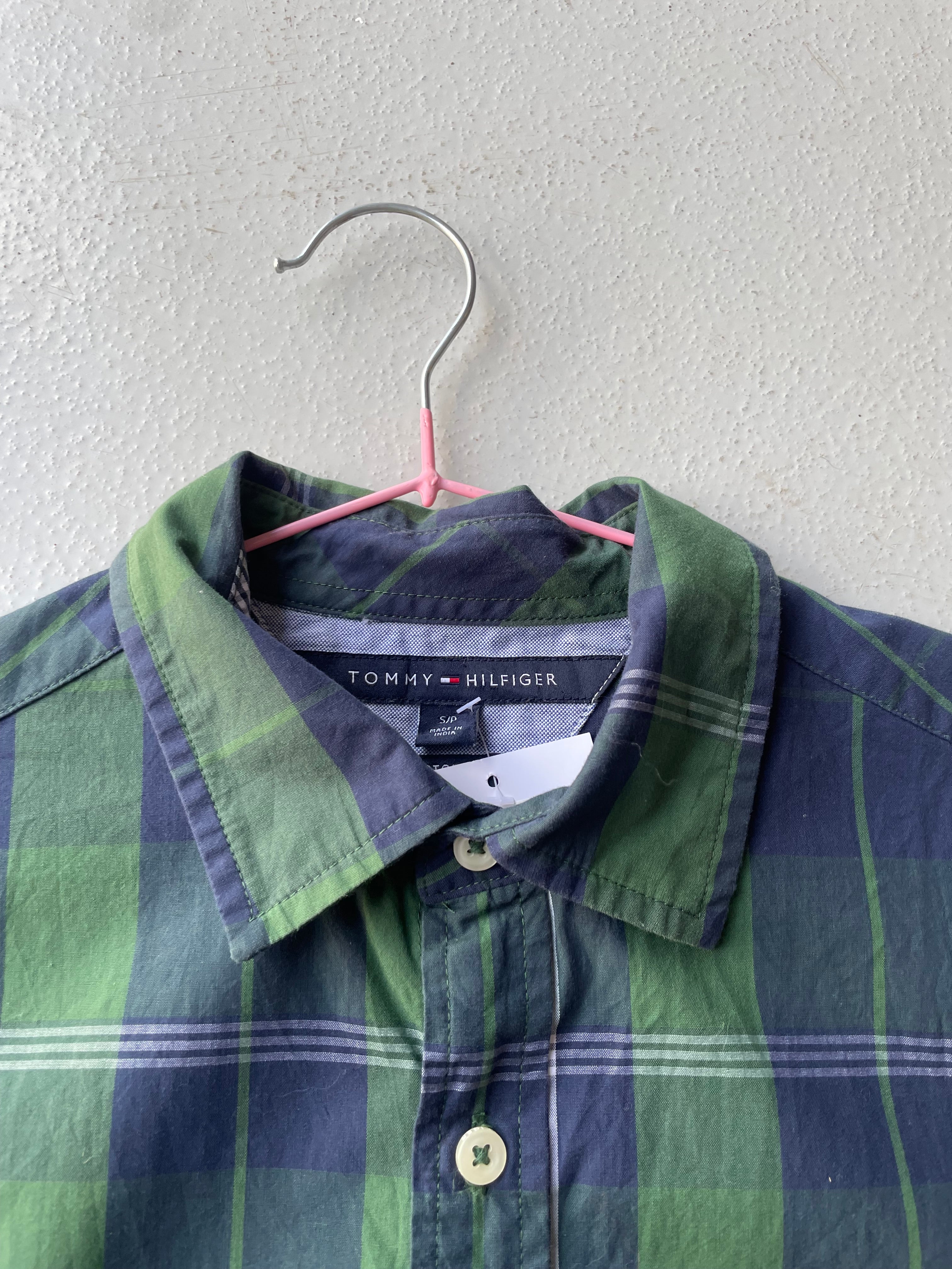 Tommy Hilfiger Khaki and Navy Tartan Shirt