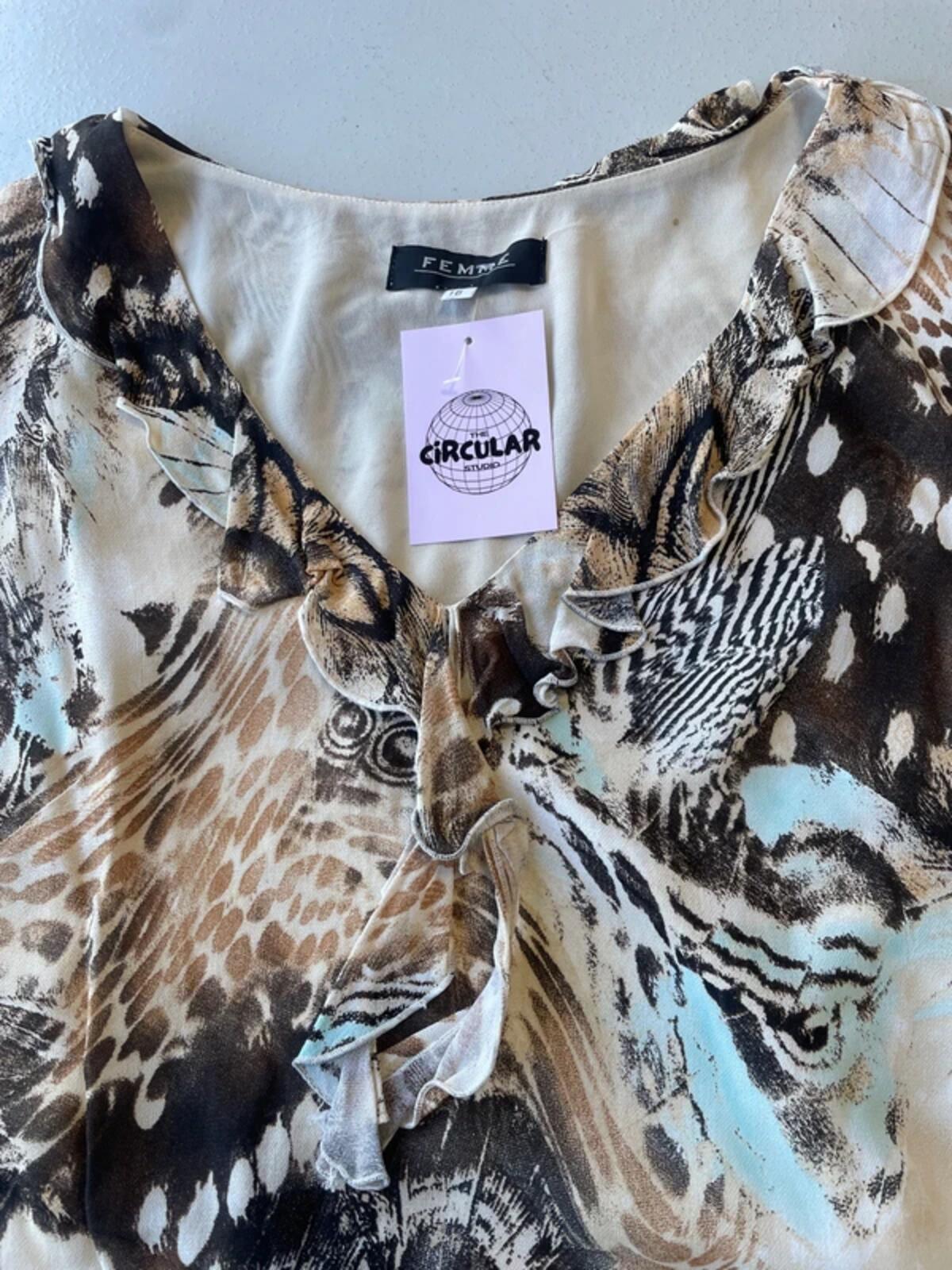 Vintage Y2K 90s cavalli inspired frill cami