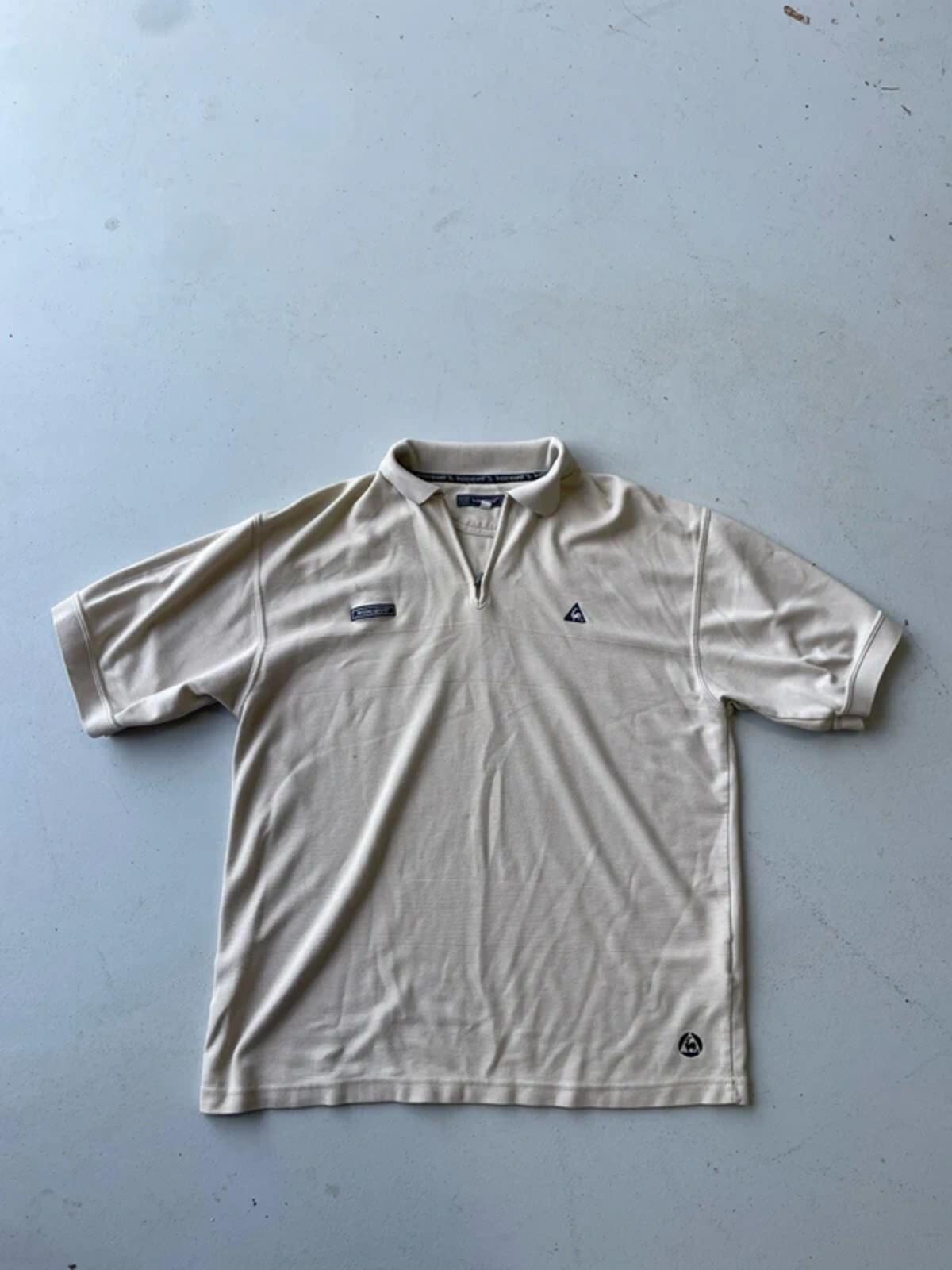 Vintage 90s beige le coq sportif polo shirt