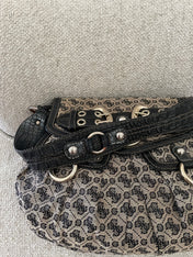 Vintage Guess Monogram Black Buckle Shoulder bag