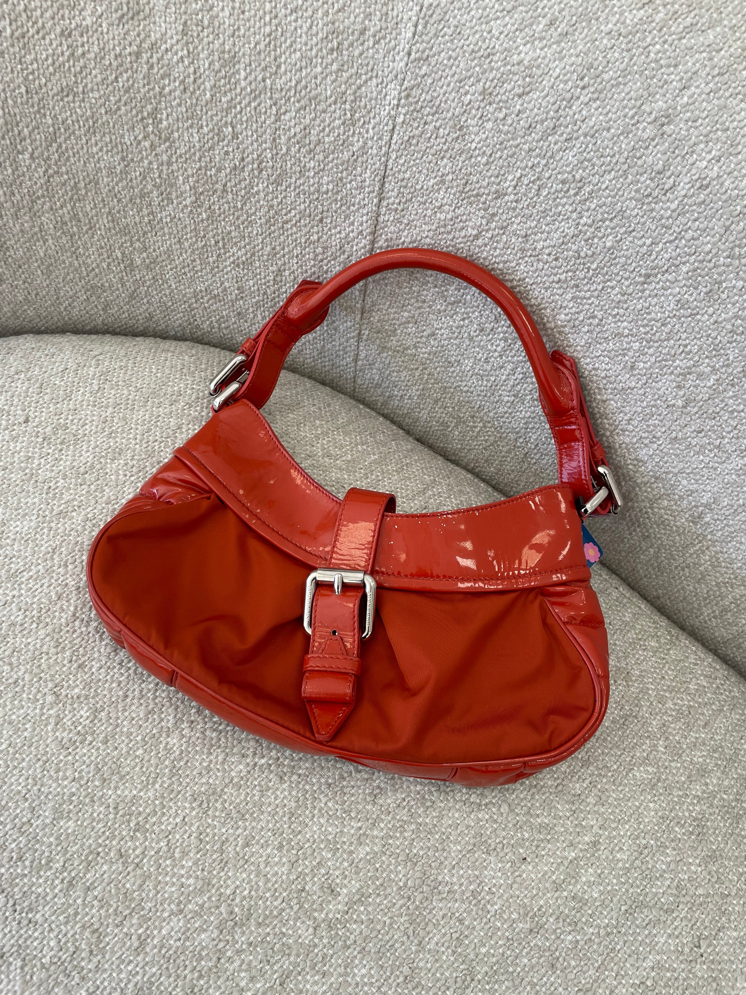 Vintage Burberry Orange Shoulder Bag