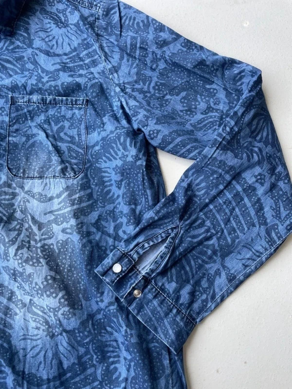 Vintage printed denim shirt