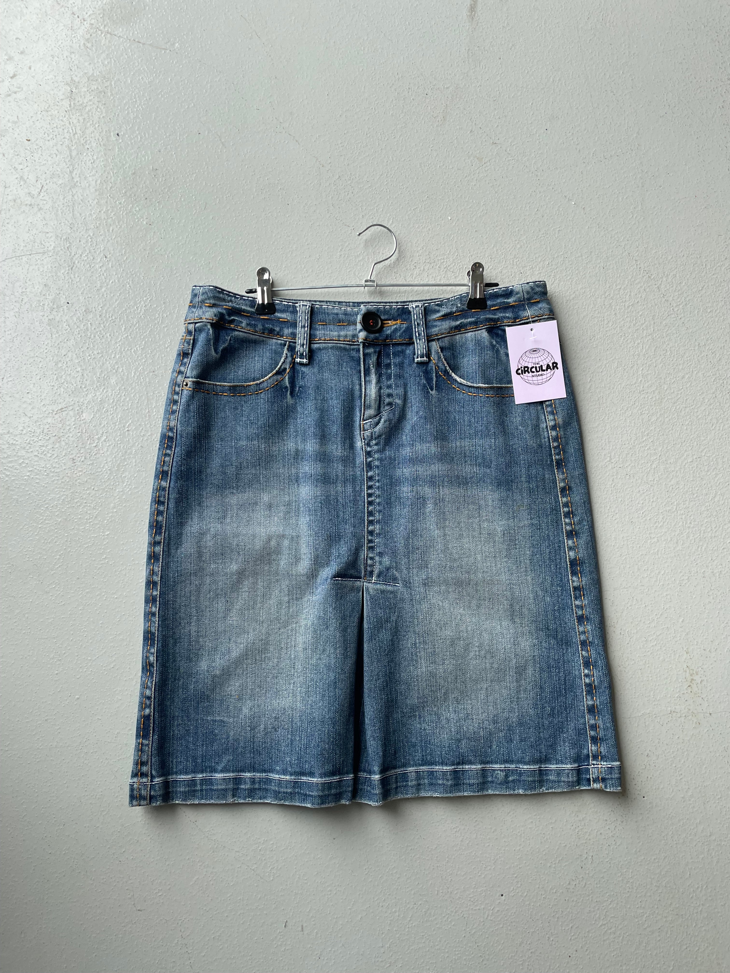 Vintage Y2K Promod Denim Midi Skirt