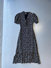 Reformation black and white floral summer dress
