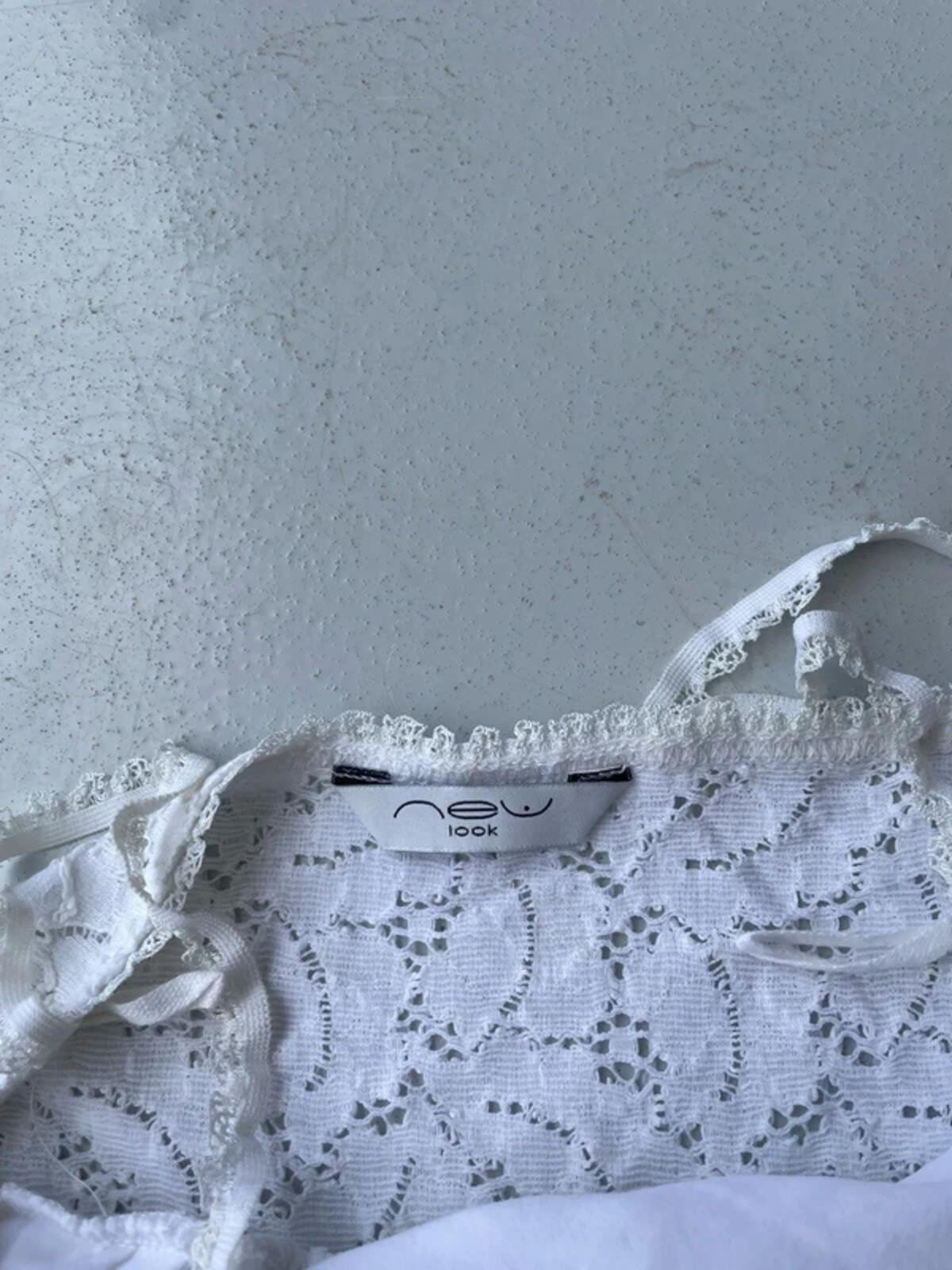Y2k New Look white lace cami