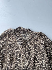 Vintage Y2K leopard print blouse