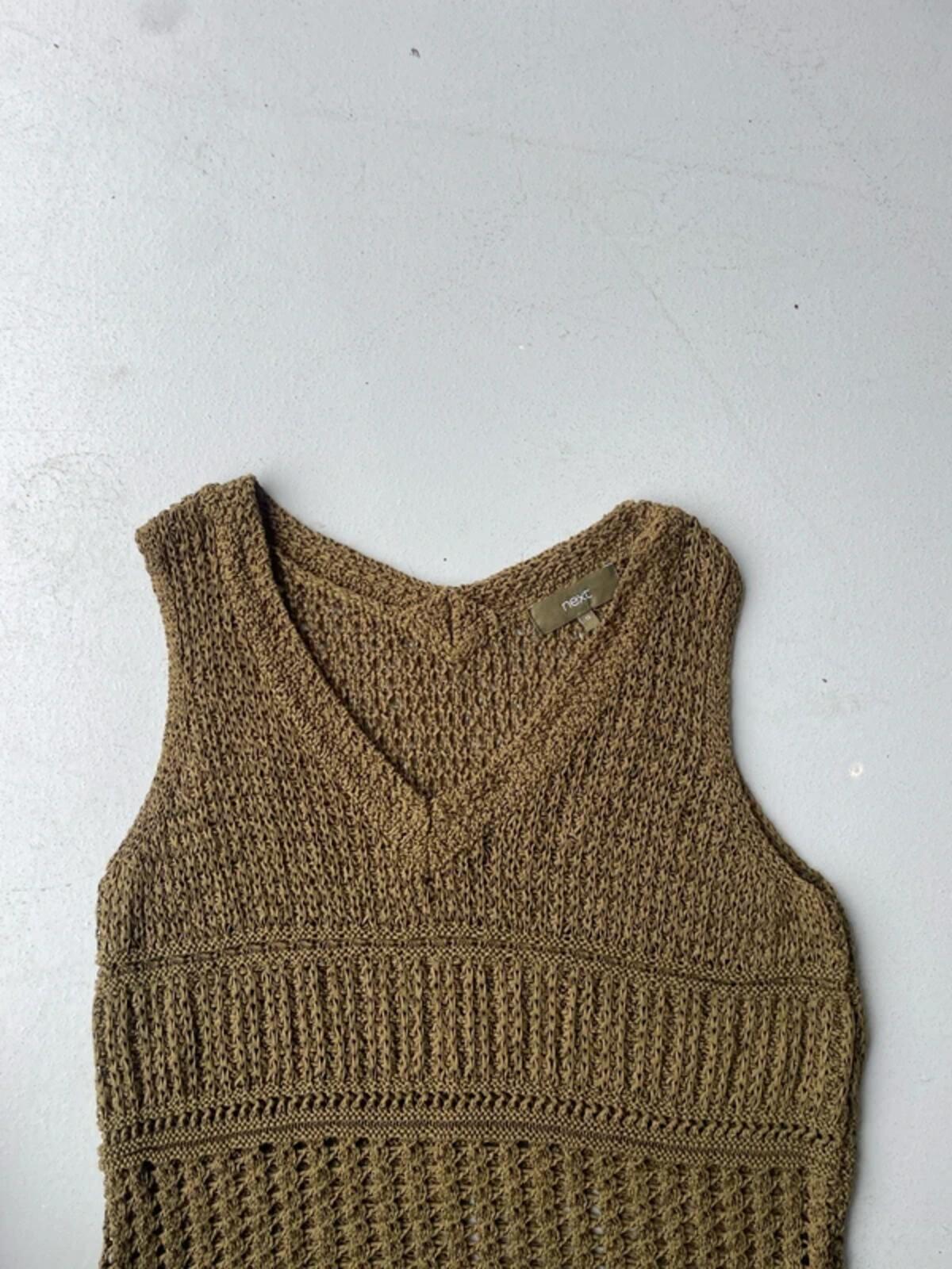 Next khaki crochet cami