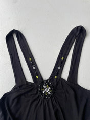 Vintage Y2K black halter neck top