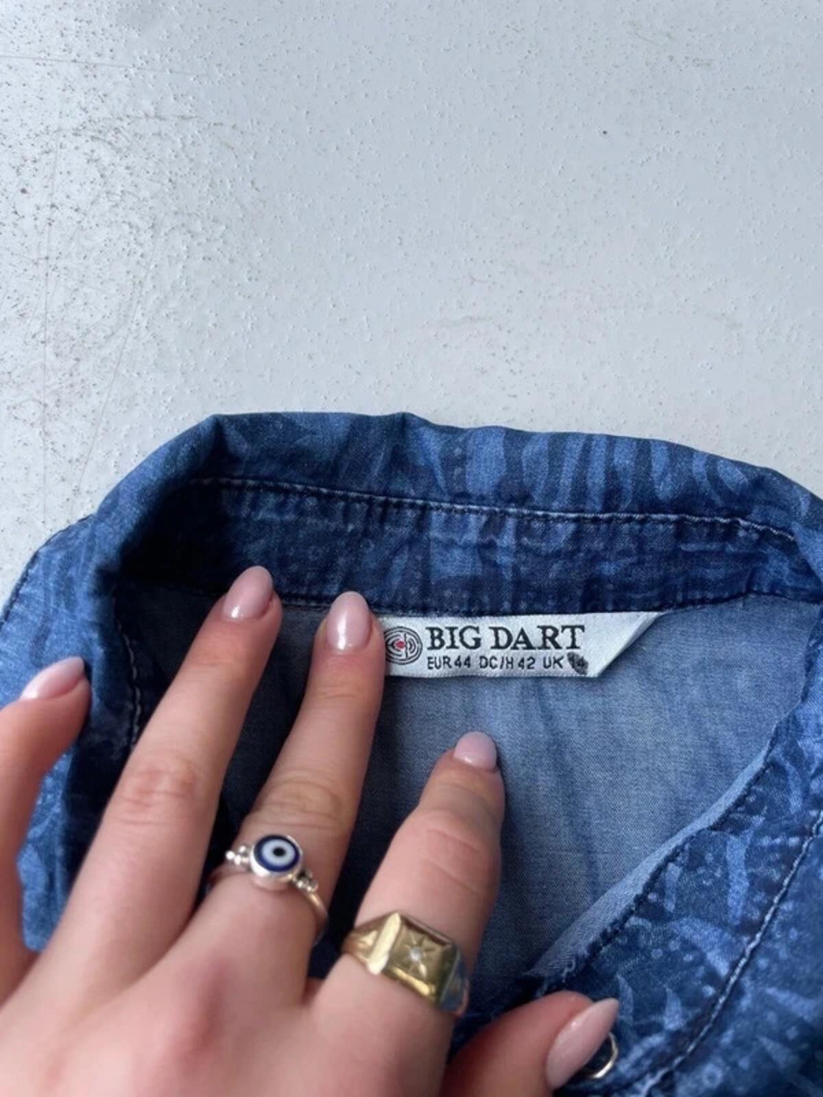 Vintage printed denim shirt
