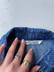 Vintage printed denim shirt