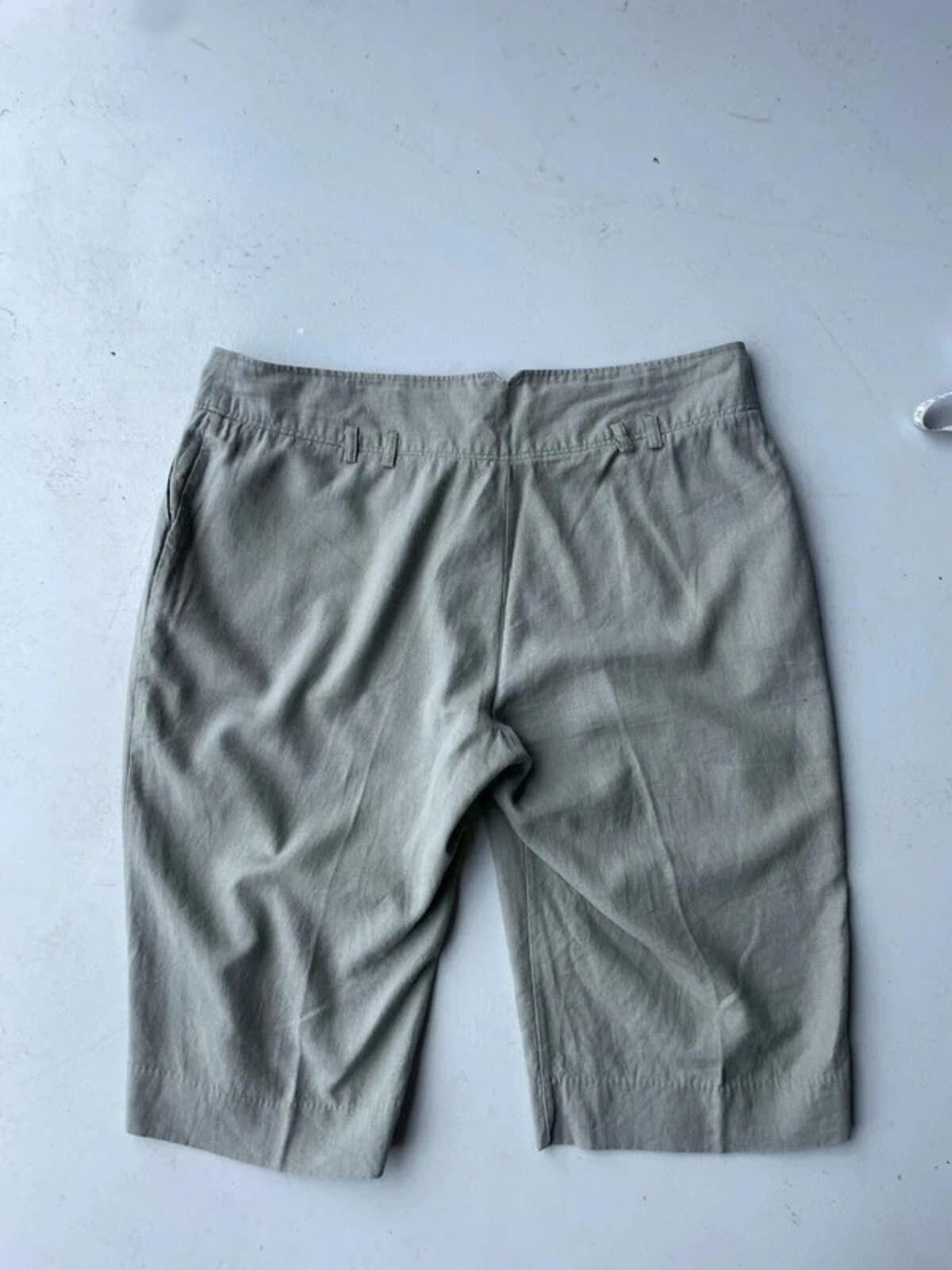 Linen capri shorts