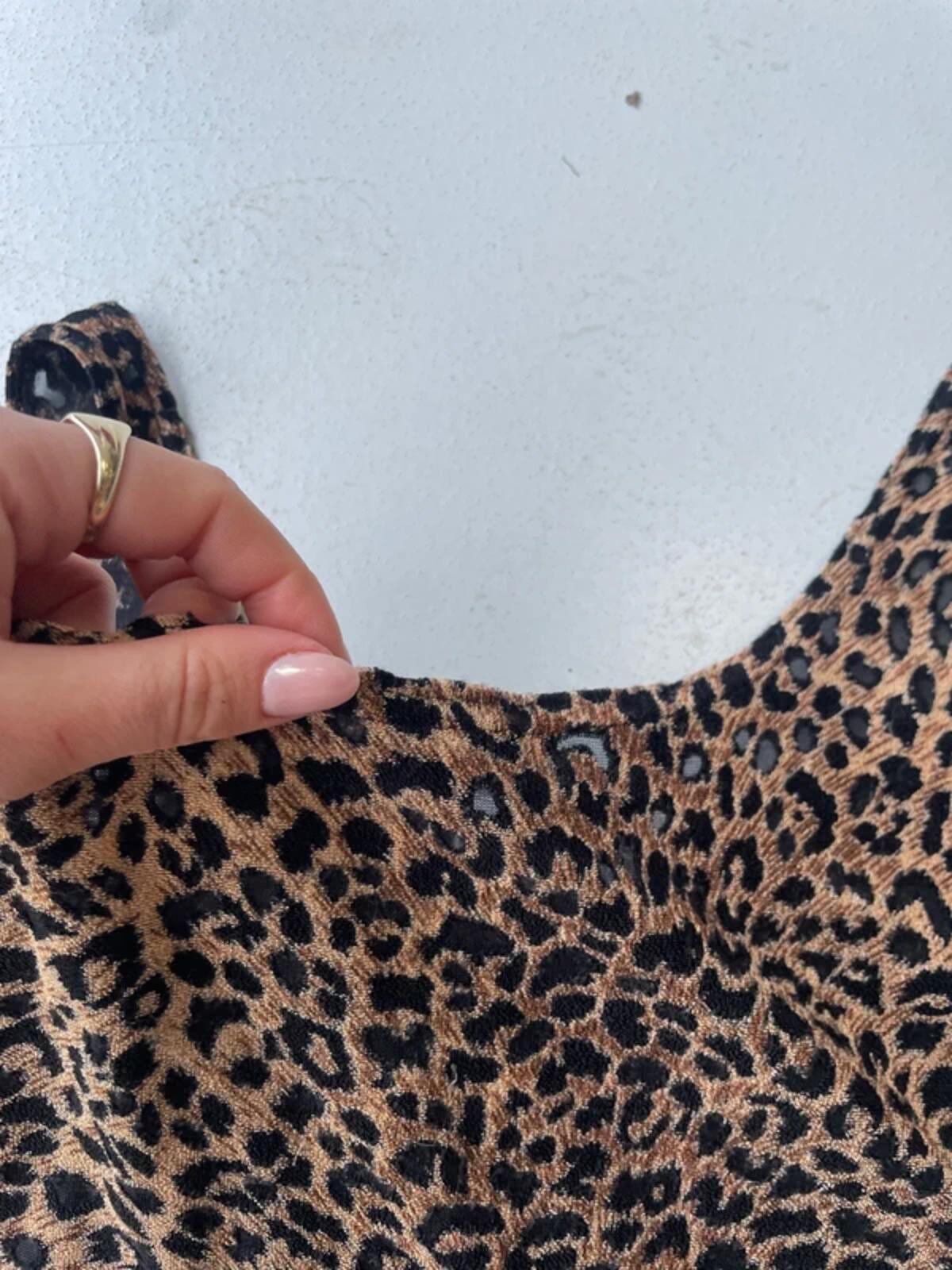 Y2k leopard print cami