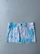 Vintage Y2K Hurley Tie Dye Denim Mini Skirt