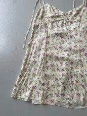 Zara yellow floral slip dress