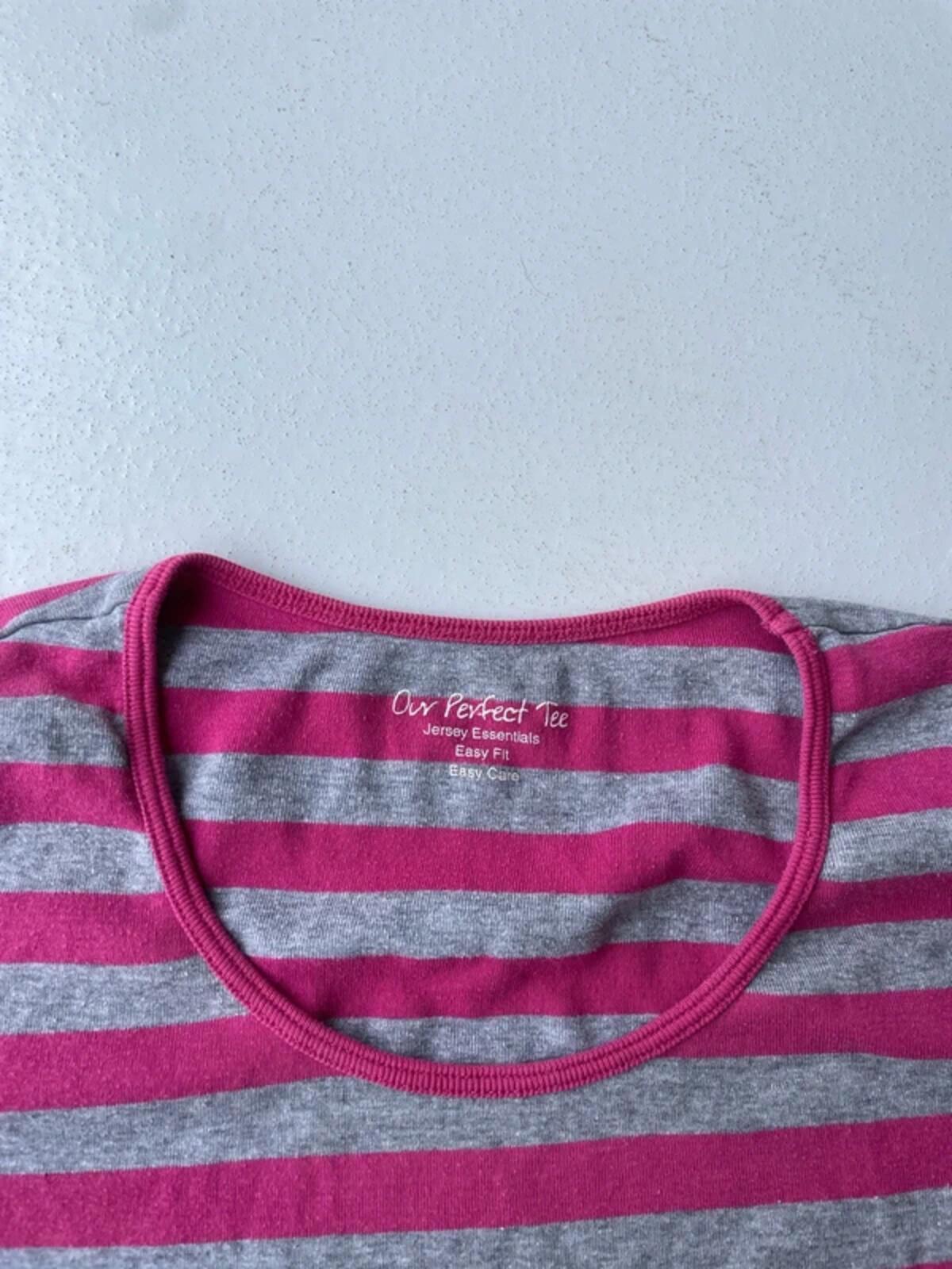 Grey and pink stripped top