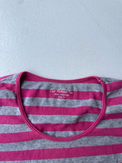 Grey and pink stripped top
