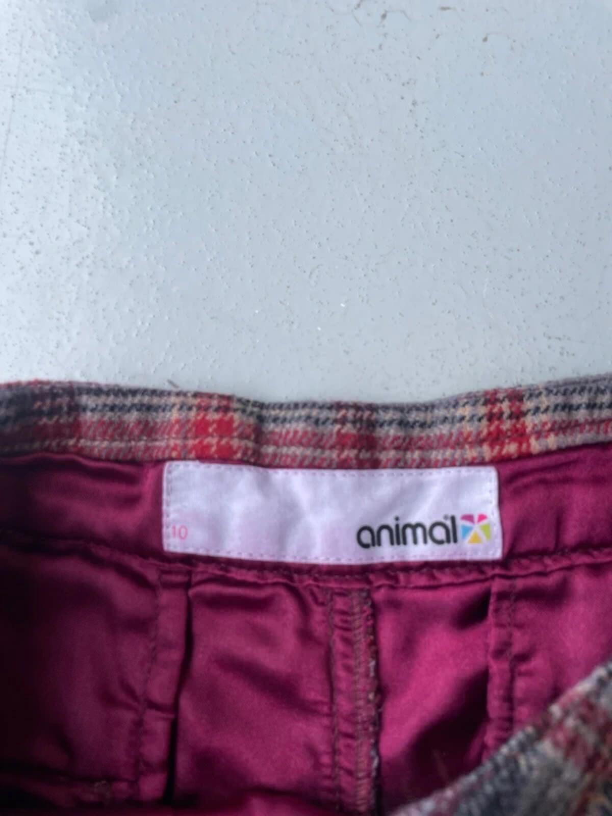 Vintage Y2K Animal tartan print wool shorts