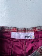 Vintage Y2K Animal tartan print wool shorts