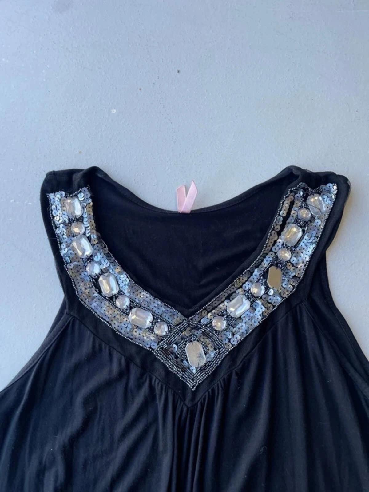 Black beaded cami