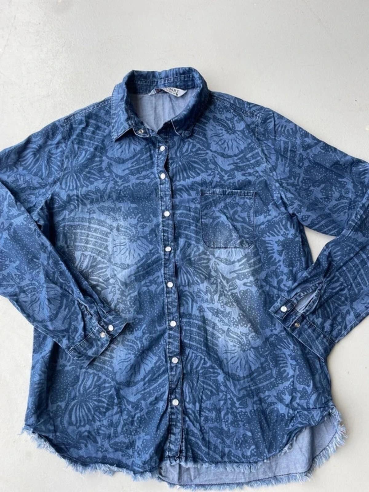 Vintage printed denim shirt