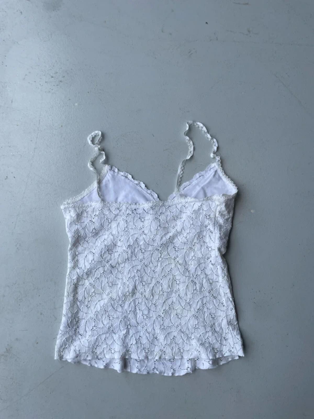Y2k New Look white lace cami