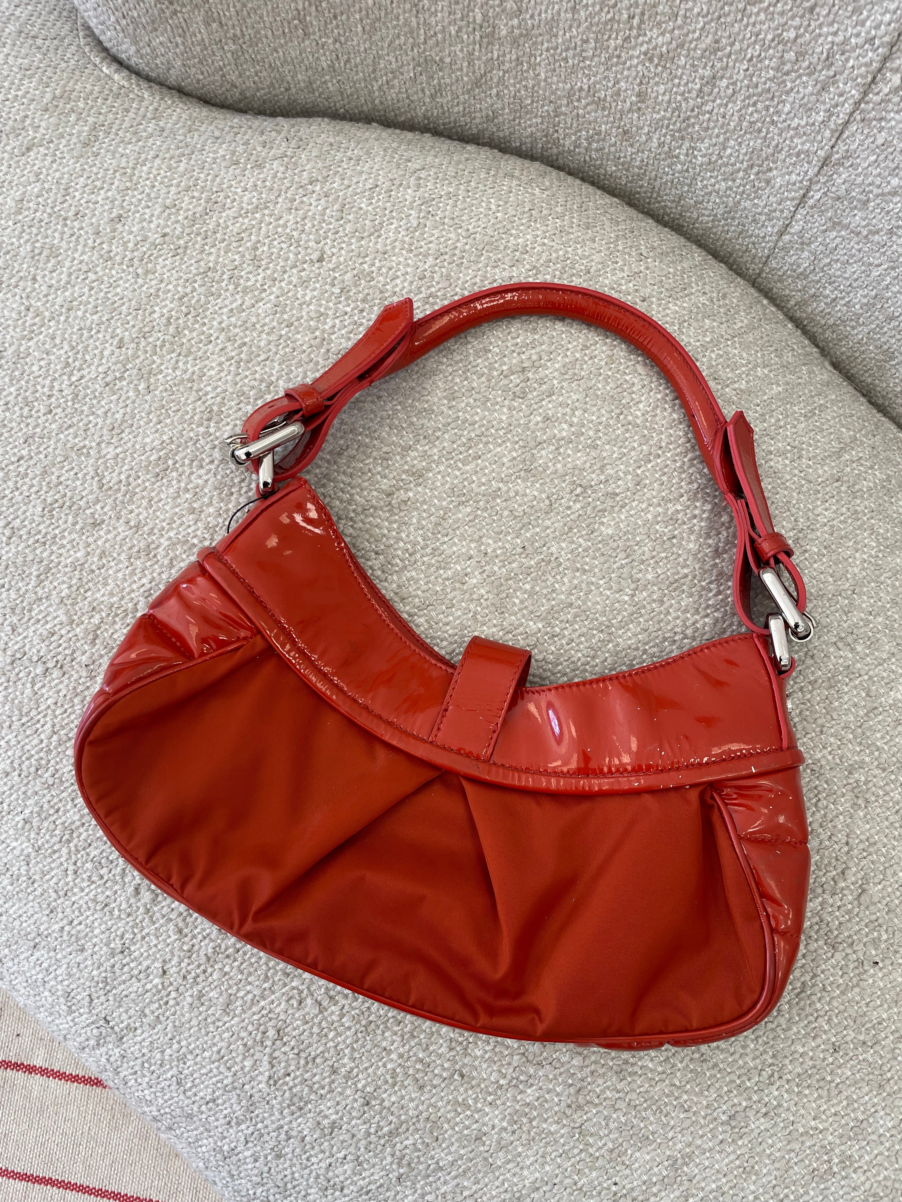 Vintage Burberry Orange Shoulder Bag