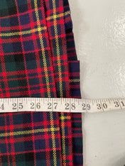 Tartan Wool Midi Skirt