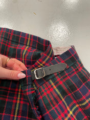 Tartan Wool Midi Skirt
