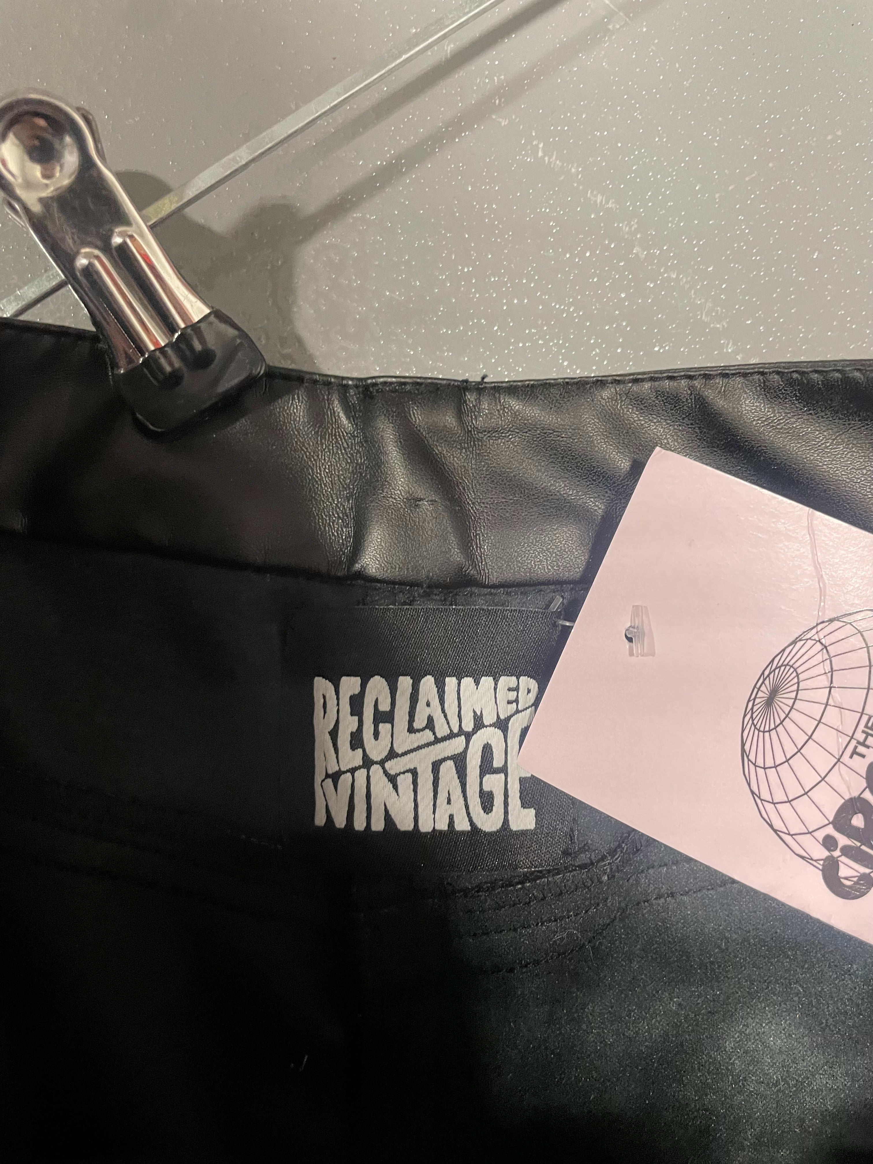 Black Faux Leather Trousers