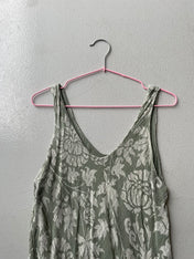 Y2k Linen blend Paisley Print Asymmetrical Dress