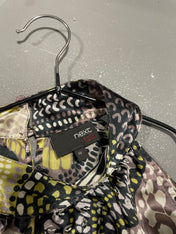 Vintage y2k Grey and Black Print Satin Cami