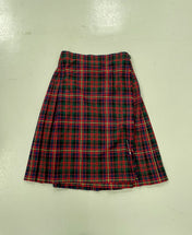 Tartan Wool Midi Skirt
