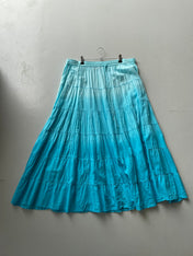 Vintage y2k Blue Ruffled Maxi Skirt