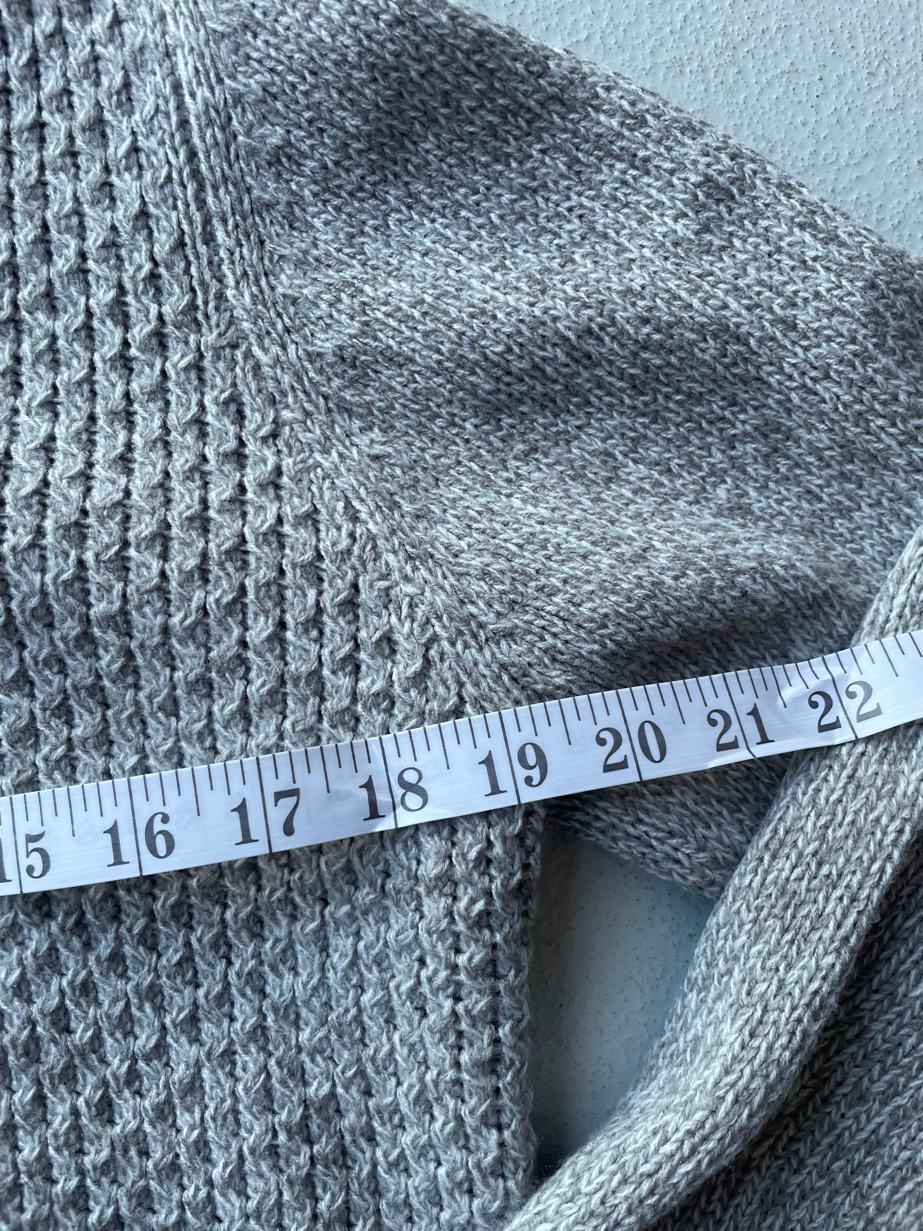 Grey Ribbed Knit Jumper