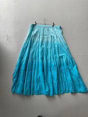 Vintage y2k Blue Ruffled Maxi Skirt
