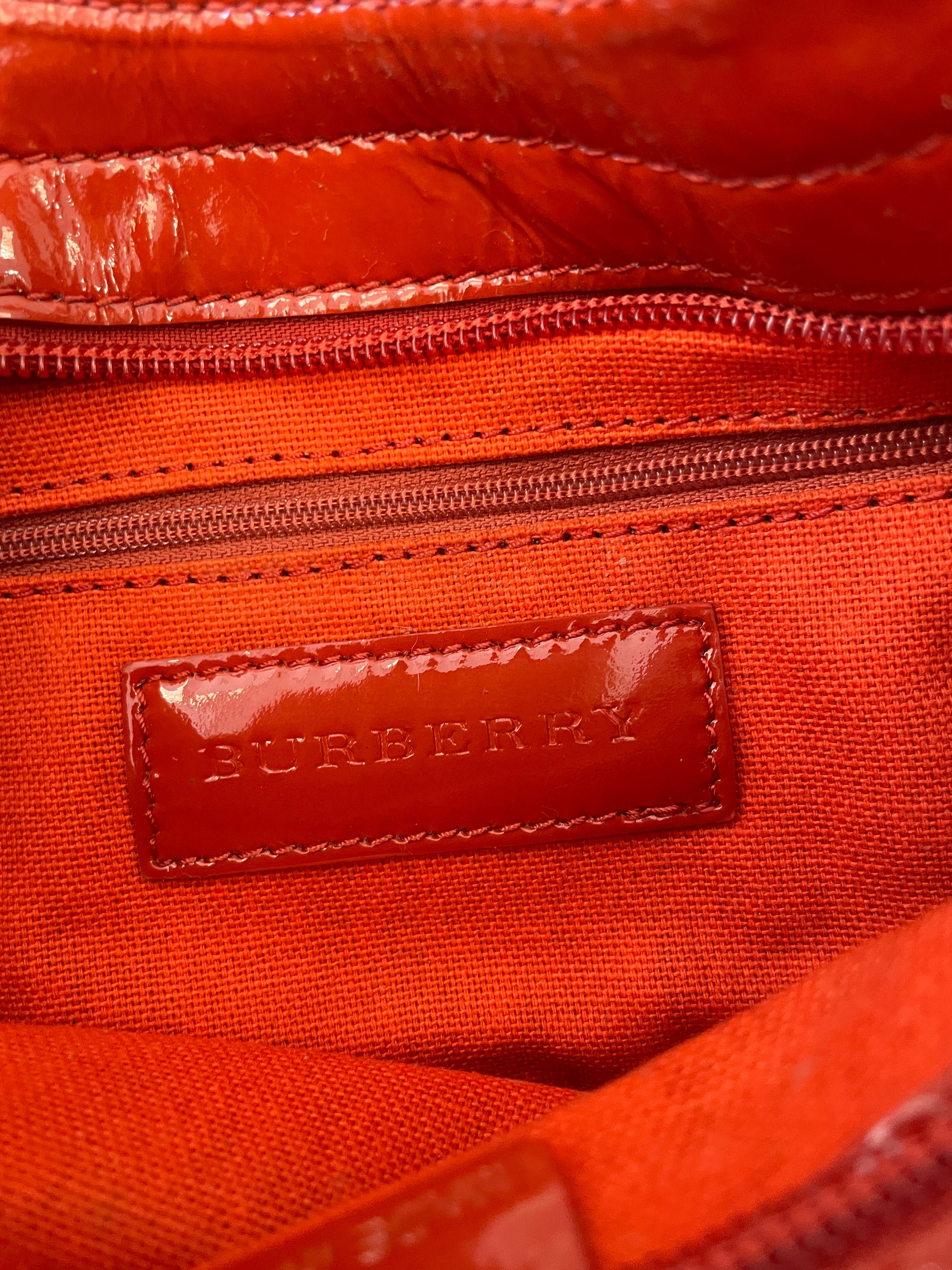 Vintage Burberry Orange Shoulder Bag