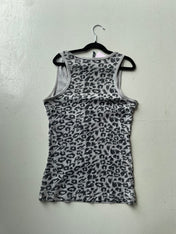 Vintage y2k Grey Animal Print Tank Top
