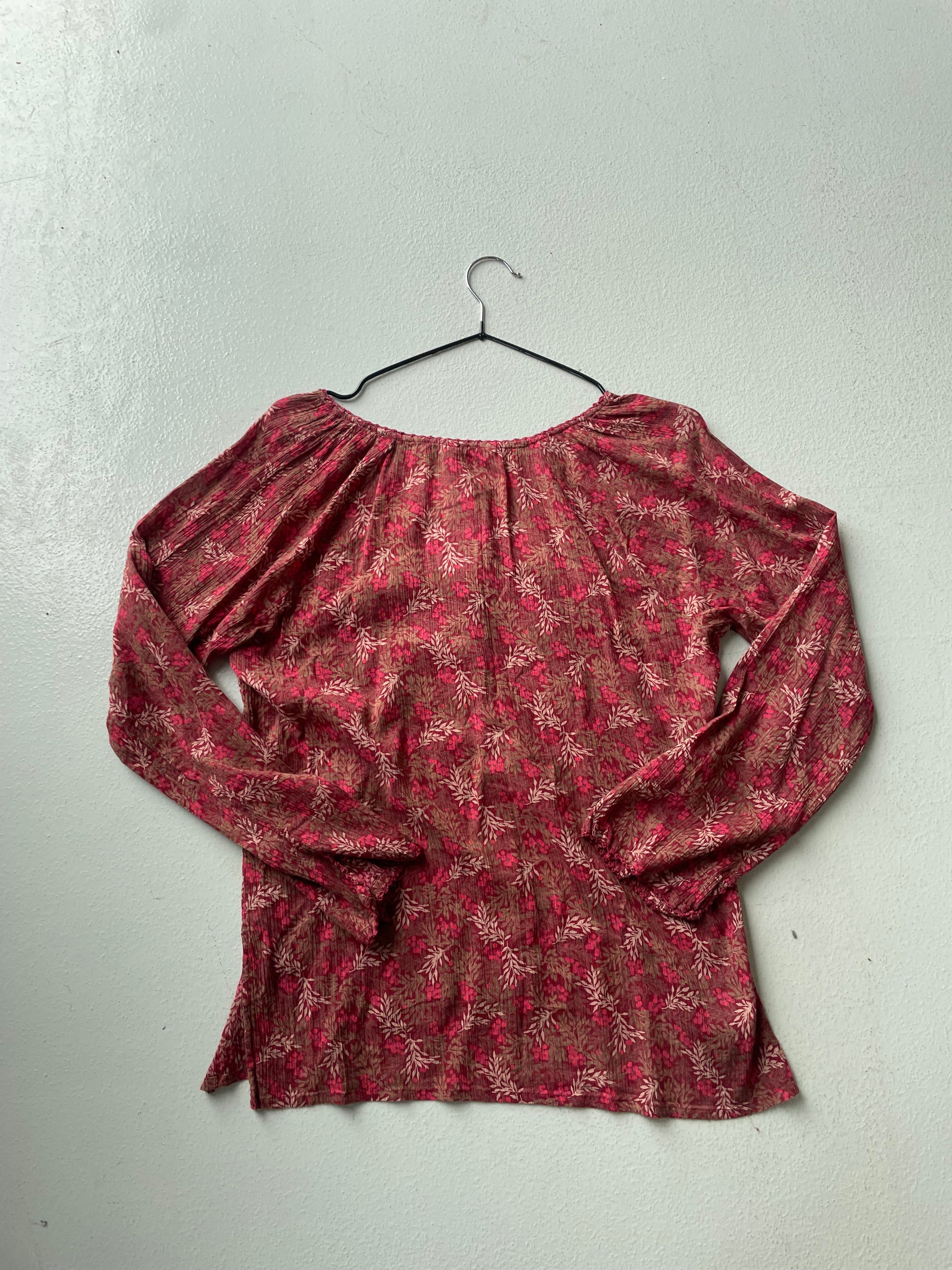 Vintage Y2K monsoon linen blend top