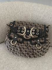 Vintage Guess Monogram Black Buckle Shoulder bag