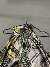 Vintage y2k Grey and Black Print Satin Cami