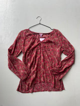 Vintage Y2K monsoon linen blend top