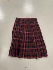 Tartan Wool Midi Skirt
