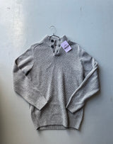 Grey Ribbed Knit Jumper