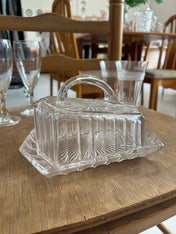 Vintage Glass Butter Dish