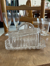 Vintage Glass Butter Dish