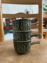 Vintage Tams Green Mugs and Saucers
